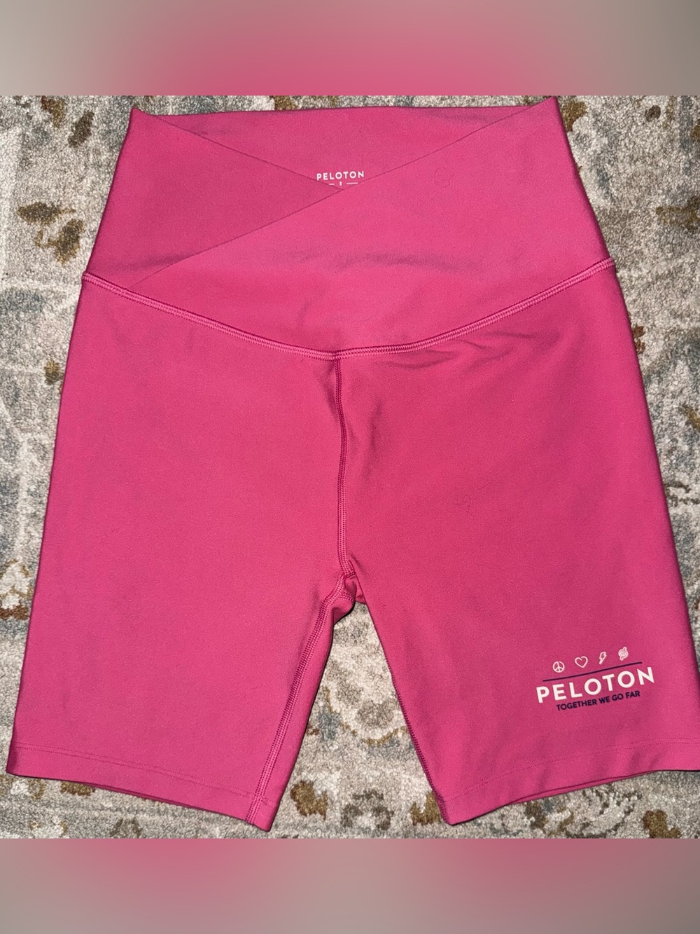 Peloton Magenta High-Rise Bike Shorts